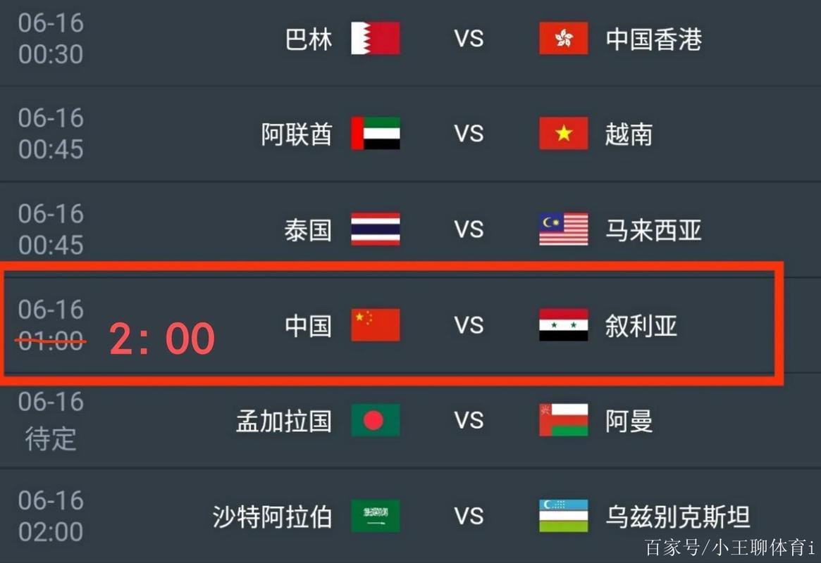中国队vs叙利亚比分